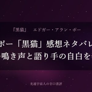 ポー「黒猫」感想ネタバレ｜壁の中の鳴き声と語り手の自白を辛口評価