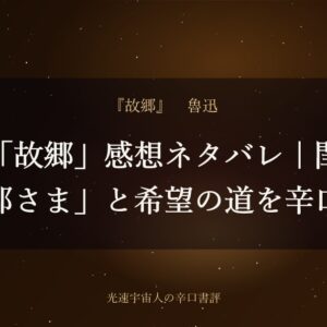魯迅「故郷」感想ネタバレ｜閏土の「旦那さま」と希望の道を辛口評価